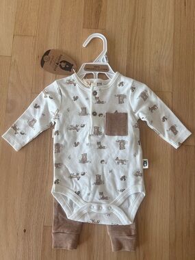 Rabbit + Bear Baby Outfit